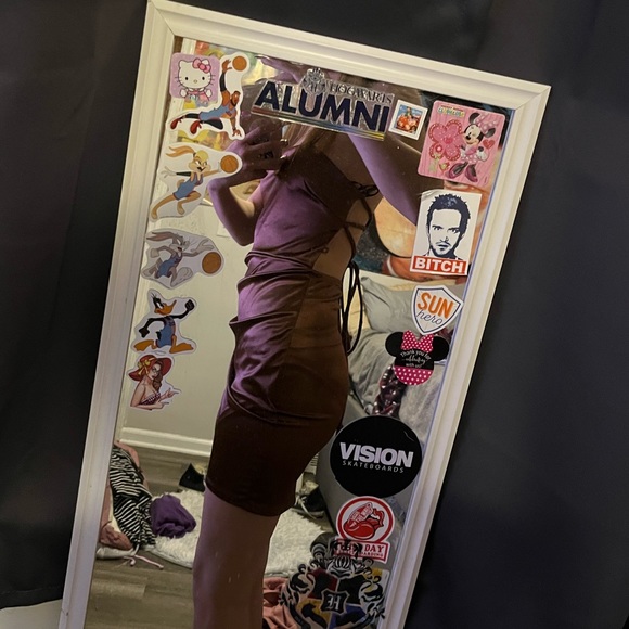 Brown forever 21 mini dress, open back. Only worn twice - Picture 2 of 2